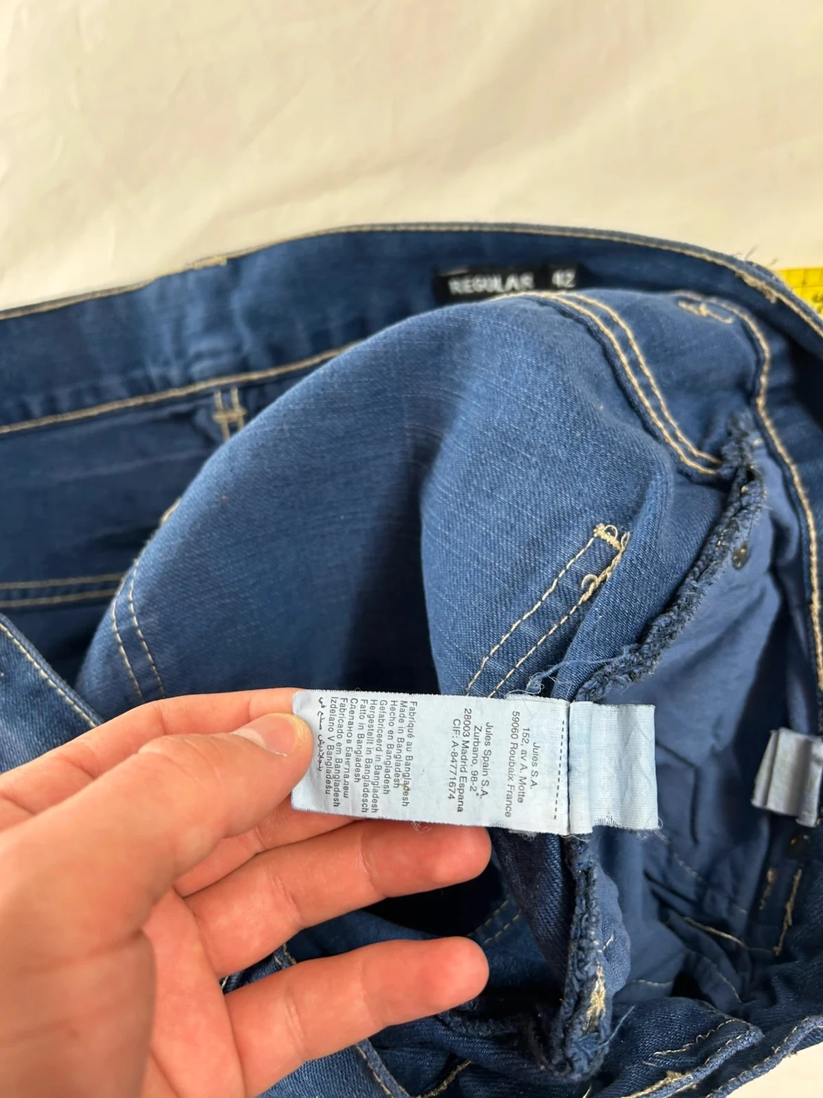Rechte jeans in marineblauw Jules vintage werkkleding – photo 14